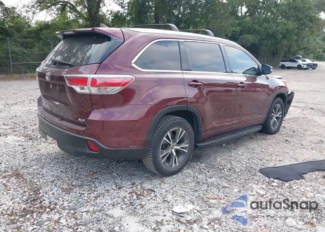 2016 Toyota Highlander Xle V6 из США, поврежденный, VIN 5TDKKRFH9GS168702